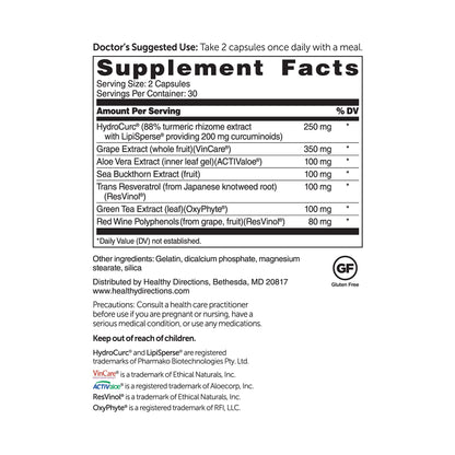 Triveratrol Gold – Healthy Aging Supplement with Resveratrol & Plant Extracts (60 Capsules)