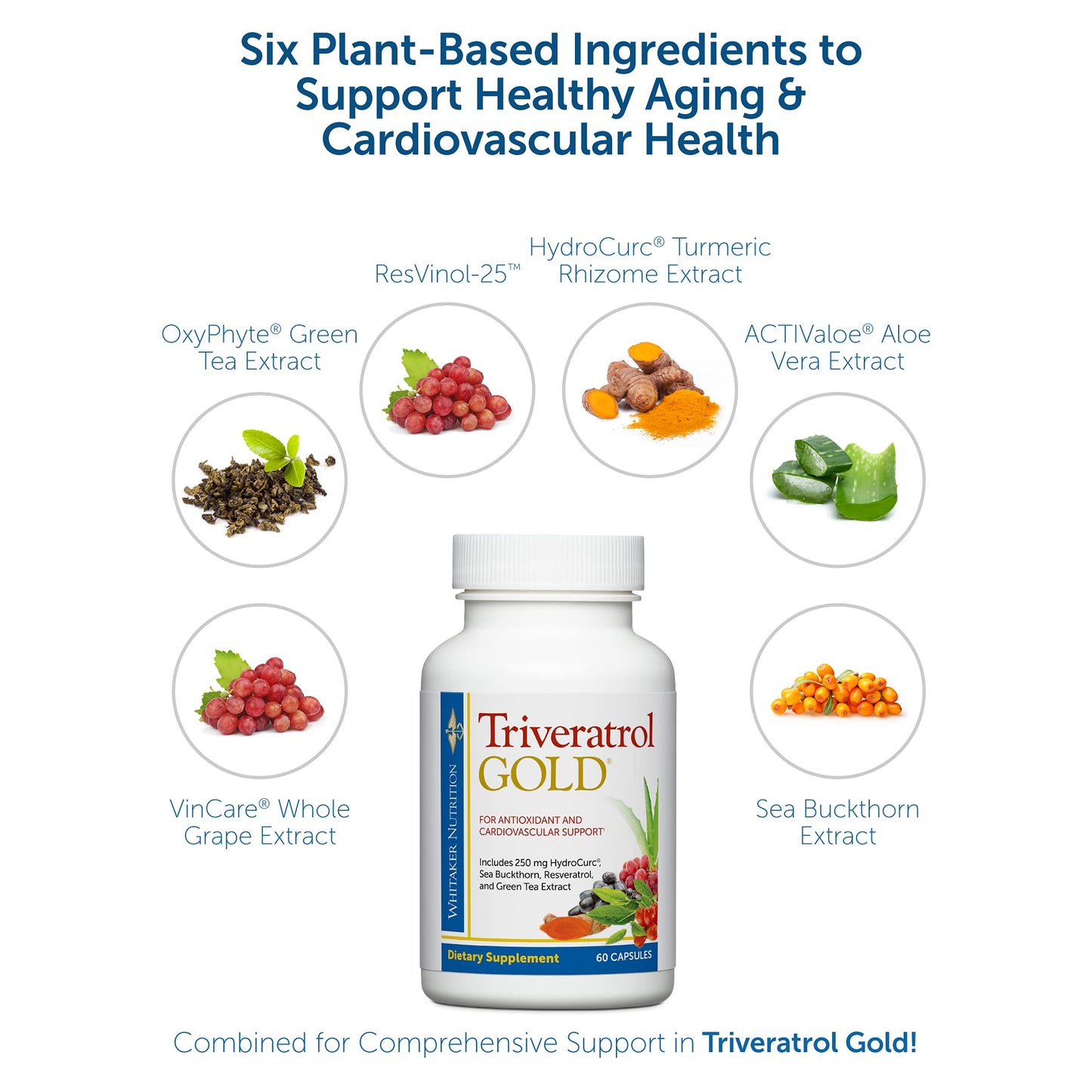 Triveratrol Gold – Healthy Aging Supplement with Resveratrol & Plant Extracts (60 Capsules)
