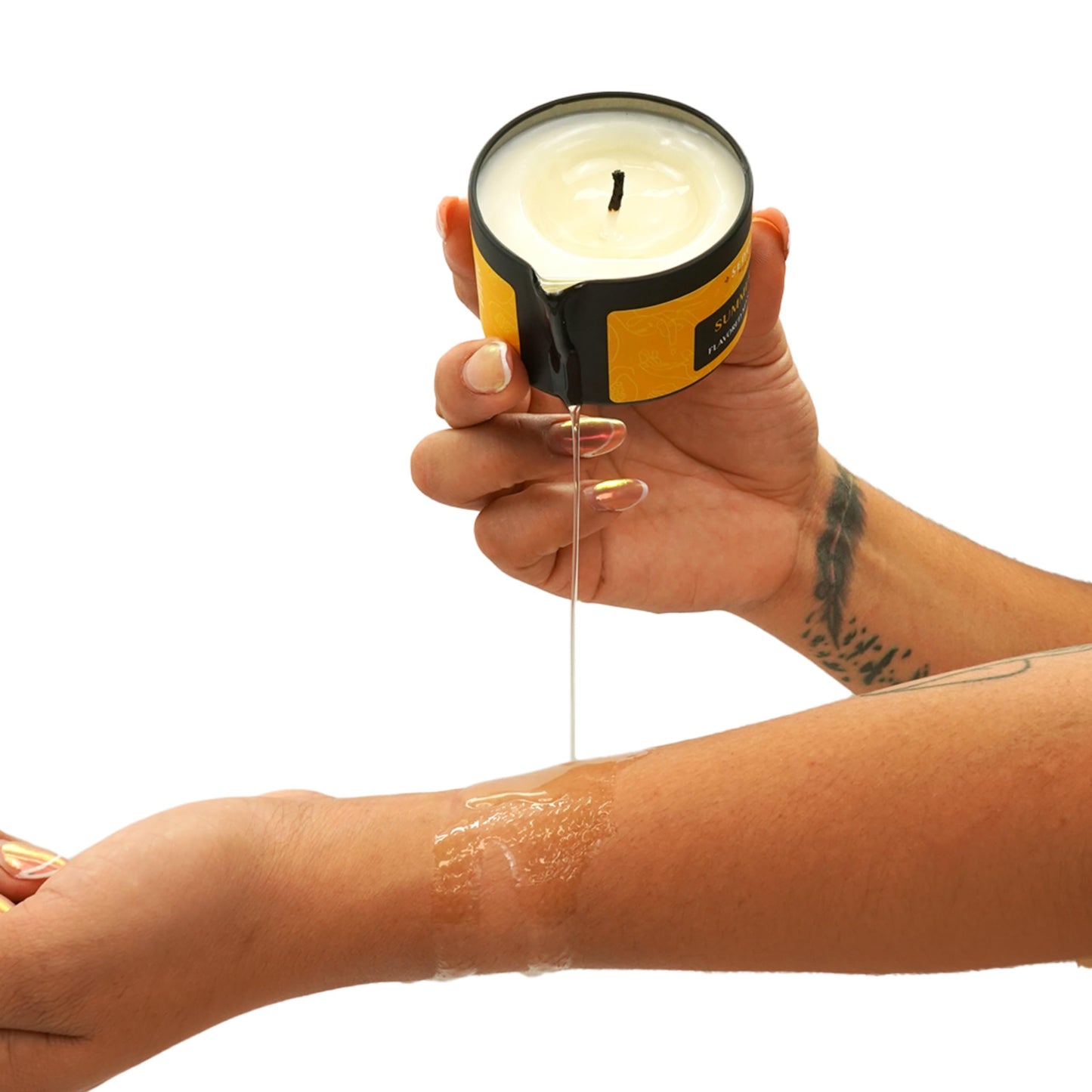Tropical Scent Massage Oil Candle – Vegan Full-Body Massage & Home Spa