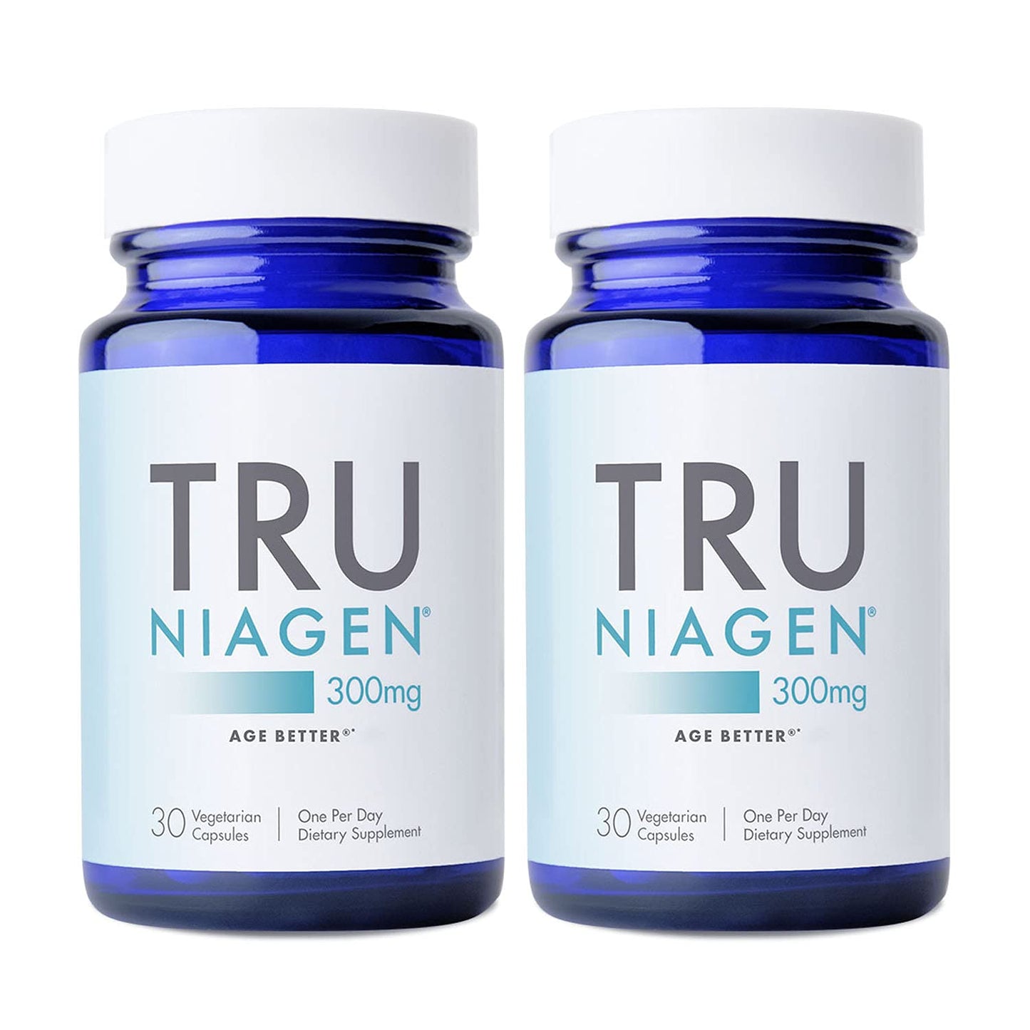 TRU NIAGEN Patented NAD Supplement – Anti-Aging & Cellular Energy (NR) 300mg, 30 Servings, 2 Bottles