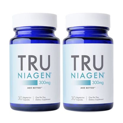 TRU NIAGEN Patented NAD Supplement – Anti-Aging & Cellular Energy (NR) 300mg, 30 Servings, 2 Bottles