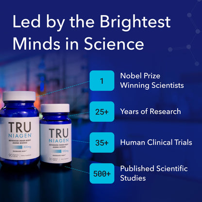 TRU NIAGEN Patented NAD Supplement – Anti-Aging & Cellular Energy (NR) 300mg, 30 Servings, 2 Bottles