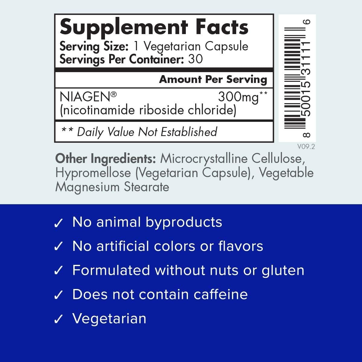 TRU NIAGEN NAD+ Supplement | Niagen NR for Cellular Energy, Brain & Muscle Health | 60 Servings | 2 Bottles