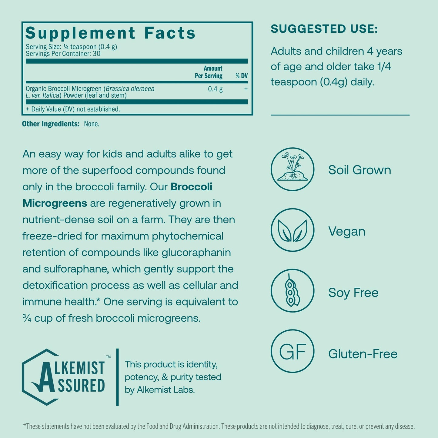 True Grace Broccoli Microgreens 0.4 oz – Immune Support, Vegan