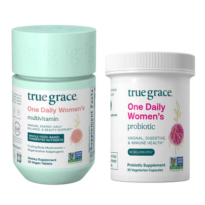 True Grace One Daily Women's Multivitamin & Probiotic - 30-Day Supply | Gluten Free & Organic
