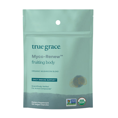 True Grace Mushroom Myco-Renew Blend Daily Immune Support - 120 Count Capsules - Organic