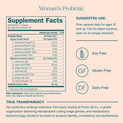 True Grace One Daily Women's Multivitamin & Probiotic - 30-Day Supply | Gluten Free & Organic