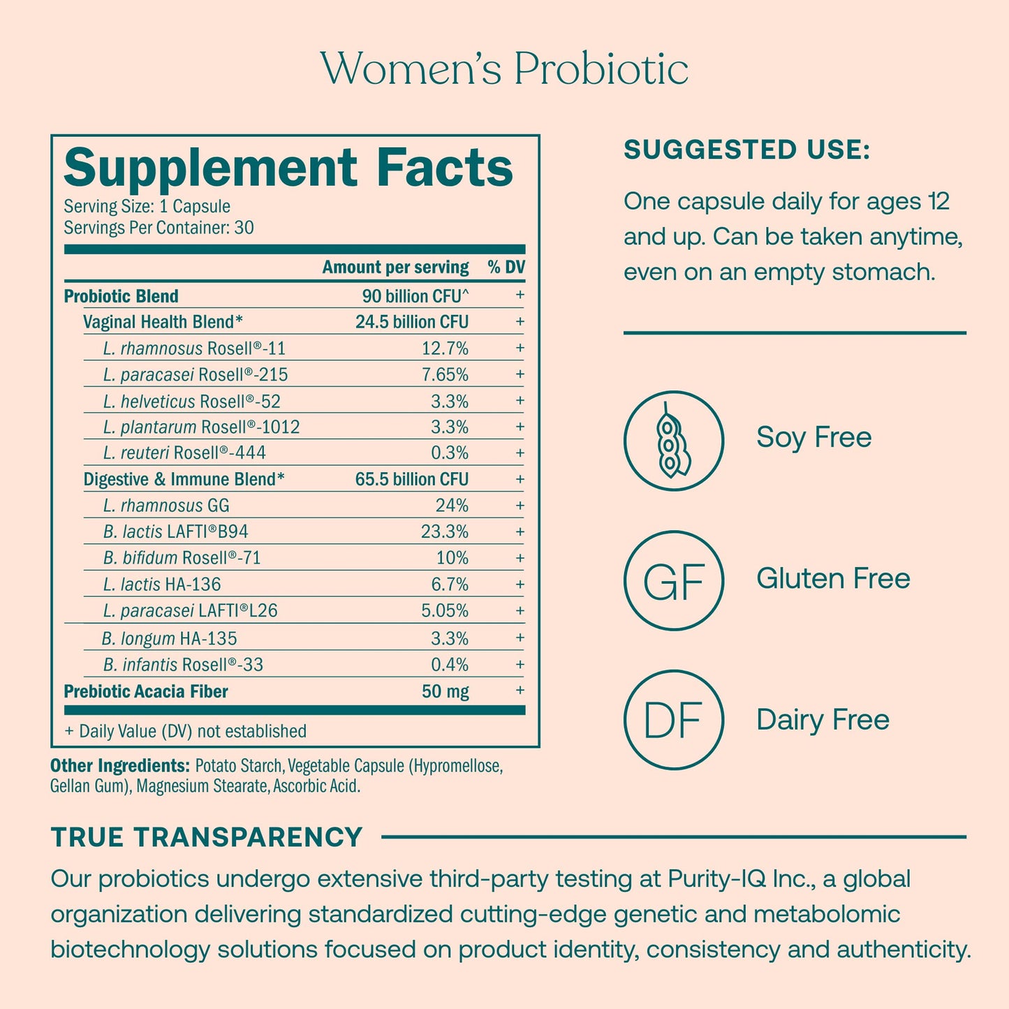 True Grace One Daily Women's Multivitamin & Probiotic - 30-Day Supply | Gluten Free & Organic