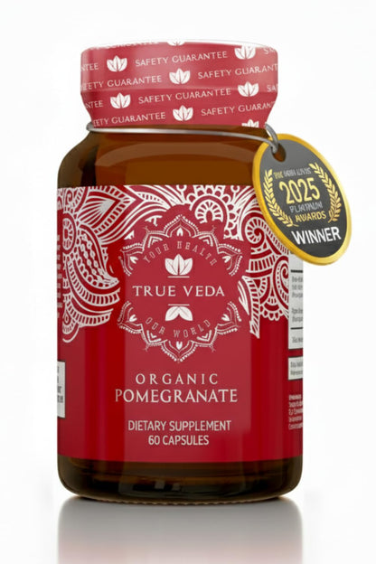 True Veda Organic Pomegranate Extract Supplement – USDA Organic, 60 Vegan Capsules