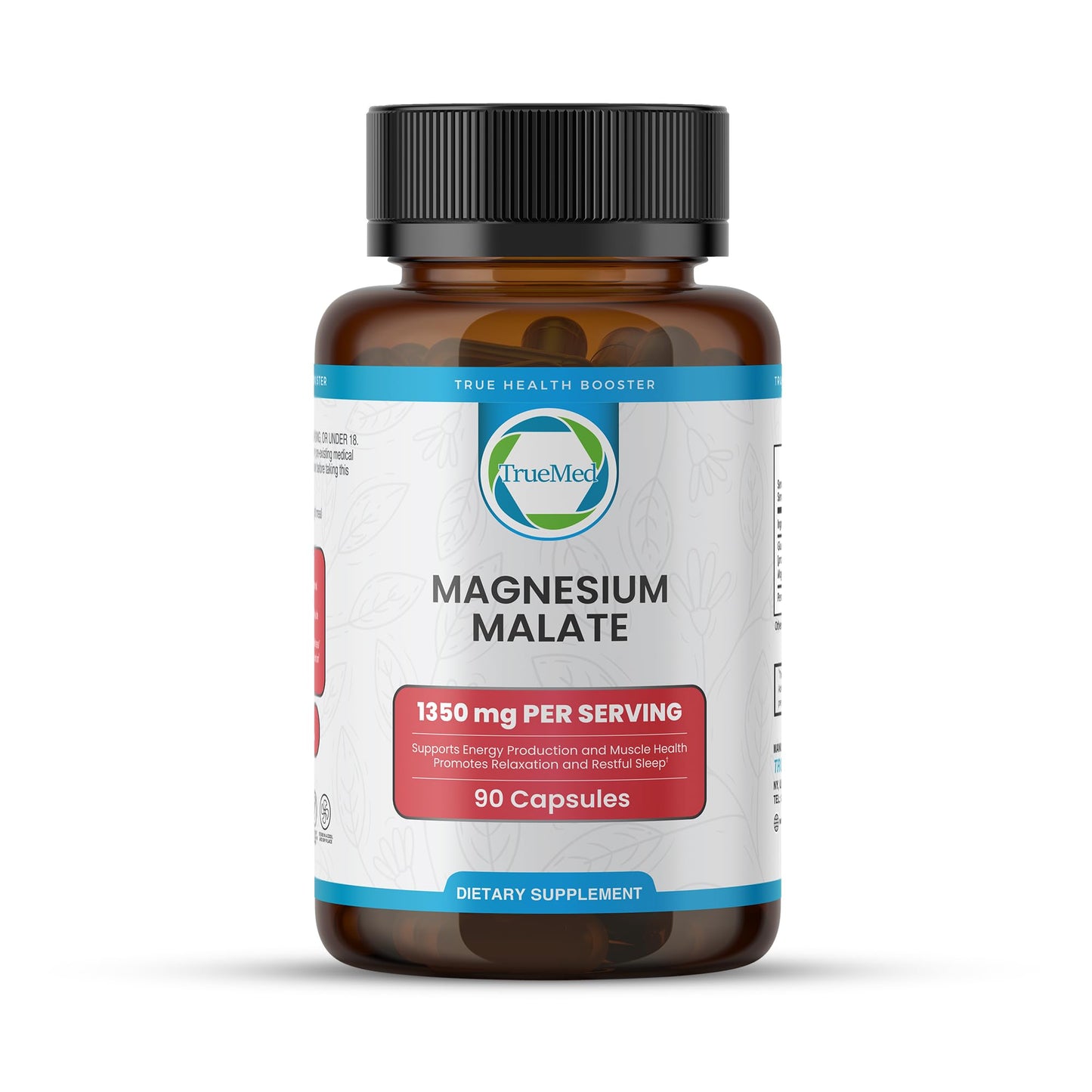 TrueMed Magnesium Malate 1350 mg – 90 Capsules | High Bioavailability, Muscle Function