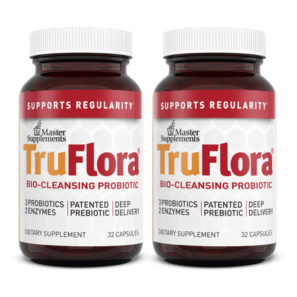 TruFlora Master Supplements – Probiotic & Enzyme Blend for Gut Health & Energy (64 Servings, Gluten Free)