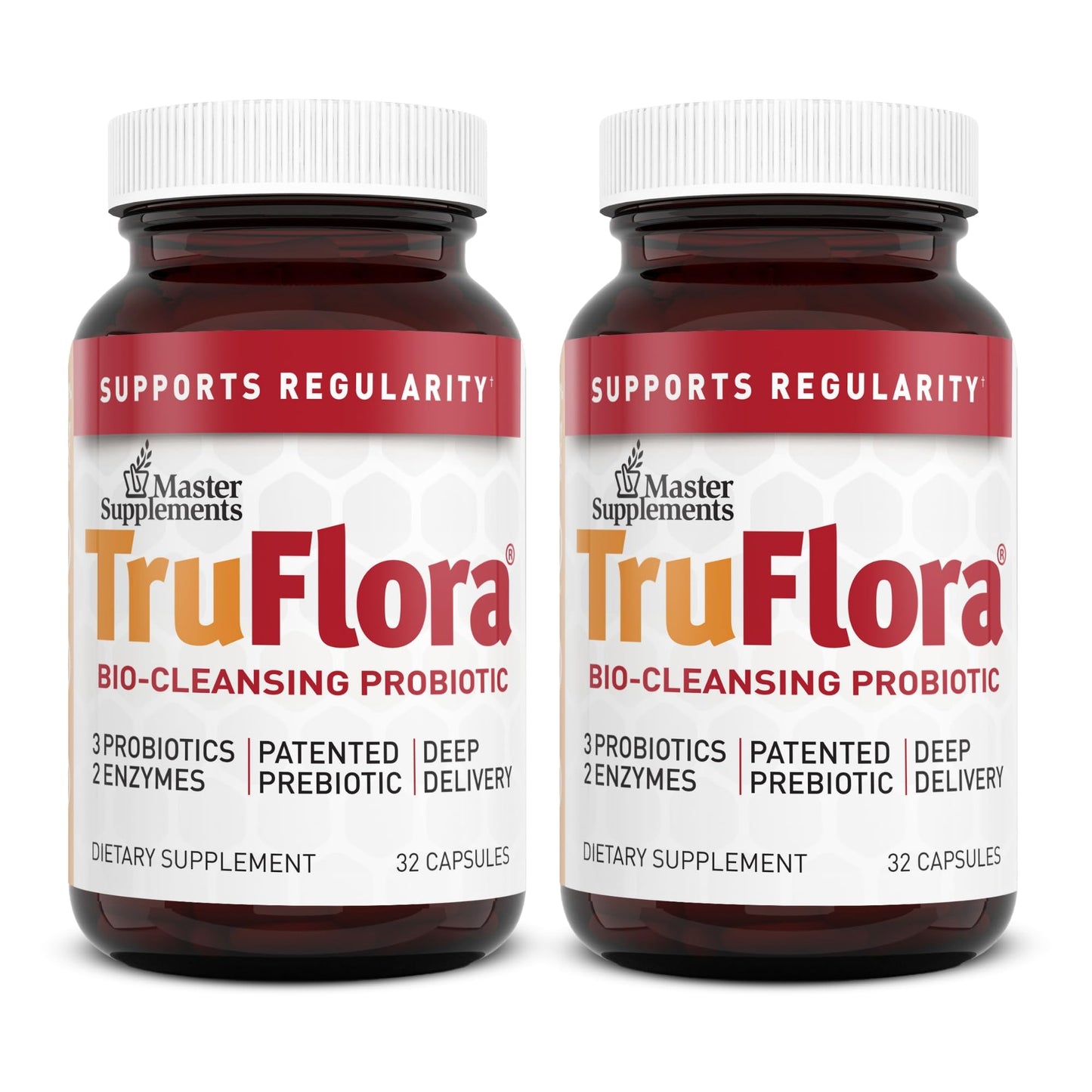 TruFlora Master Supplements – Probiotic & Enzyme Blend for Gut Health & Energy (64 Servings, Gluten Free)