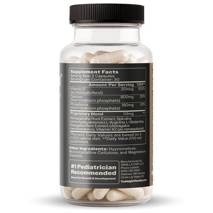 TruHeight Growth Capsules for Kids & Teens | Natural Growth Support & Bone Health