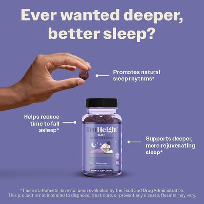 TruHeight Sleep Gummies for Kids & Teens – Natural Melatonin, Ashwagandha & L-Theanine
