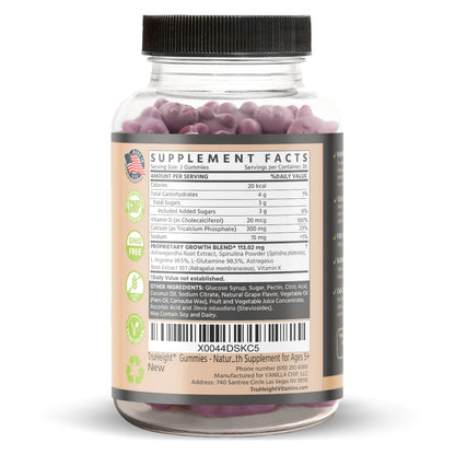 TruHeight Growth Gummies (Grape) – Natural Growth Support for Kids & Teens
