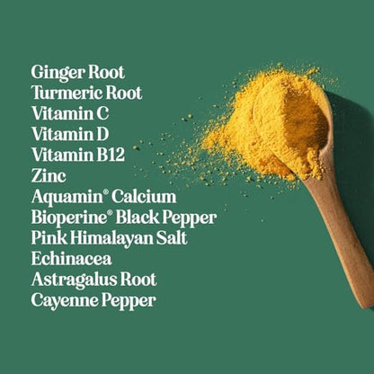 TRULEAN Everyday Wellness Shot Powder – Turmeric, Ginger & Vitamin C Immunity Support, 30 Citrus Packets