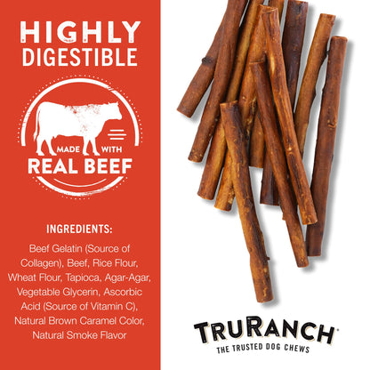 TRURANCH Collagen Sticks for Dogs - 5-inch Rawhide Alternative for Joints & Skin Health