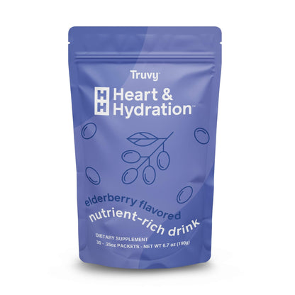 Truvy Heart & Hydration - Elderberry | Sugar-Free Electrolyte Drink