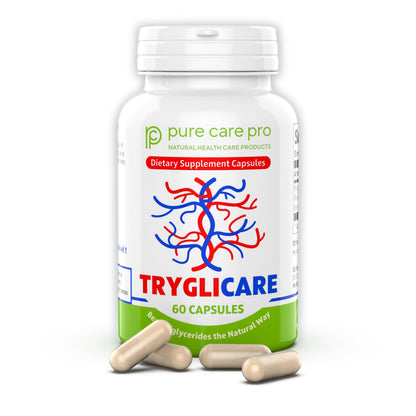 Pure Care Pro Tryglicare | All-Natural Triglyceride Support (60 Capsules) – Vegan & Gluten Free