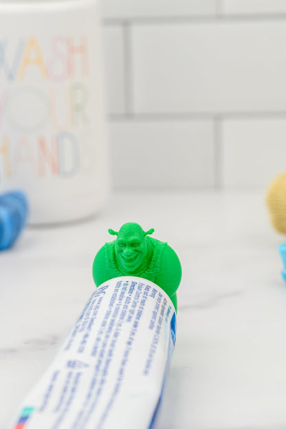 TUBECAPZ Shrek Pooping Toothpaste Topper – Adapters for Crest & Colgate Tubes