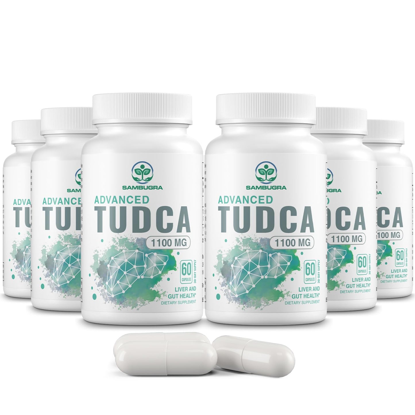 TUDCA 1100mg – Ultra Strength Liver Support (360 Capsules, Pack of 6)