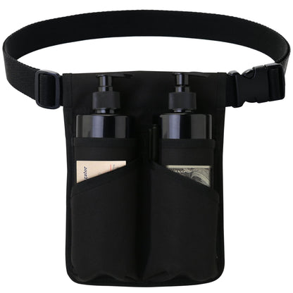 Tuhaoge Massage Bottle Bag for 2 Bottles - Oil & Lotion Holster TH-XJ-2 Black