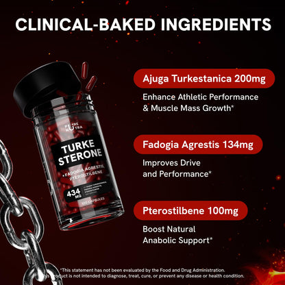 PureNutra Turkesterone for Men | Organic Turkesterone + Fadogia Agrestis | 120 Vegan Capsules (2 Packs)
