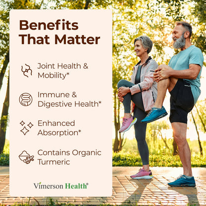 Vimerson Health Turmeric Curcumin 1200mg with Black Pepper - Joint & Digestive Support, 180 Vegan Capsules