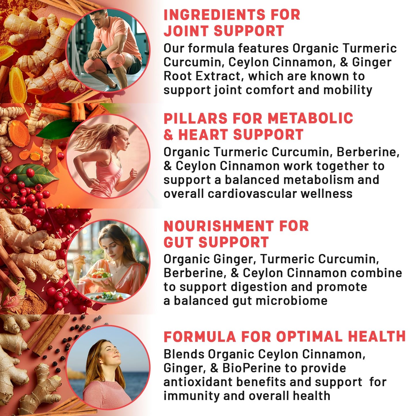 PrimeMD 5-in-1 Organic Turmeric Curcumin + Berberine & Cinnamon (4210mg) – 120 ct Pack of 4