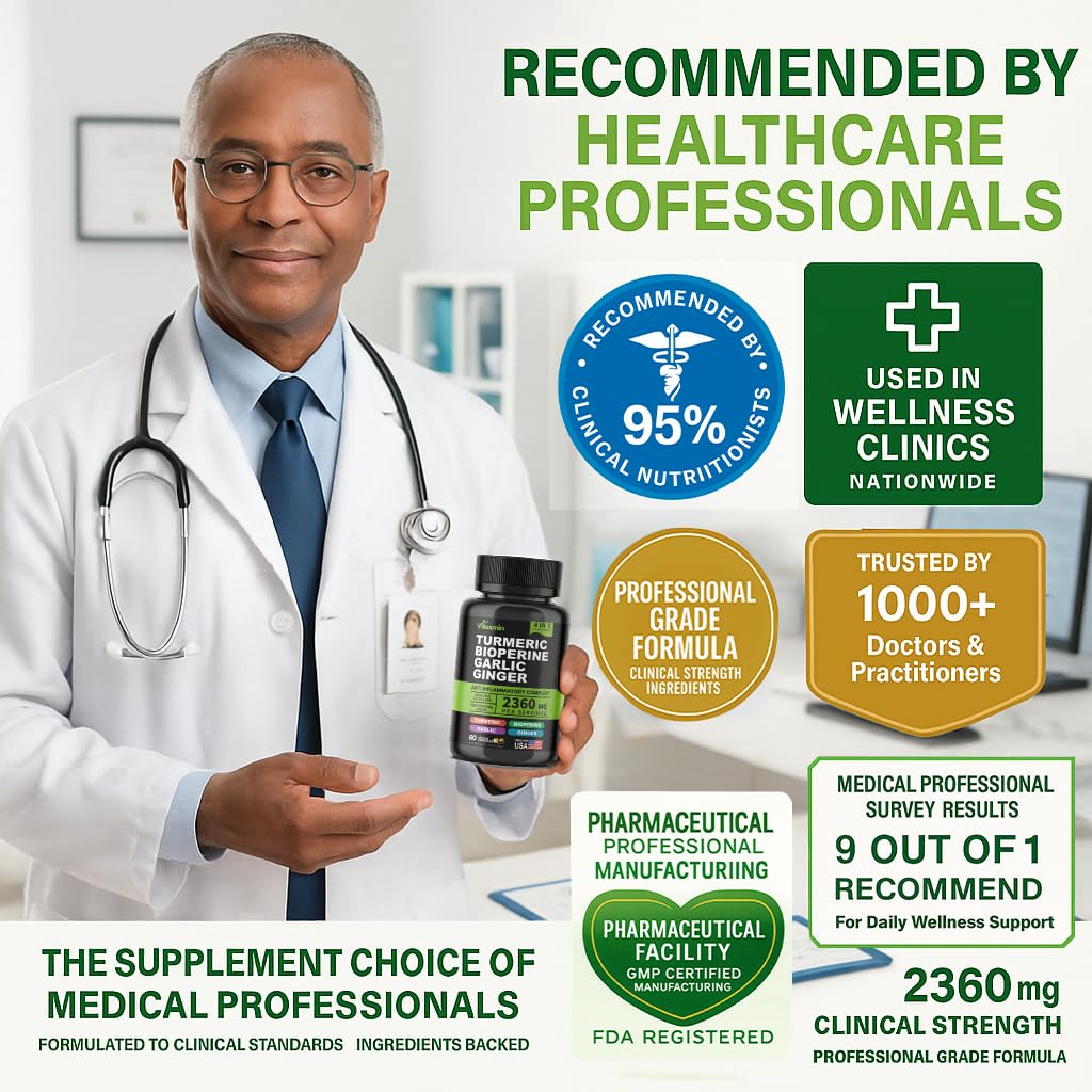 Turmeric Curcumin Supplement with BioPerine & Garlic - 2360mg | 60 Veggie Caps