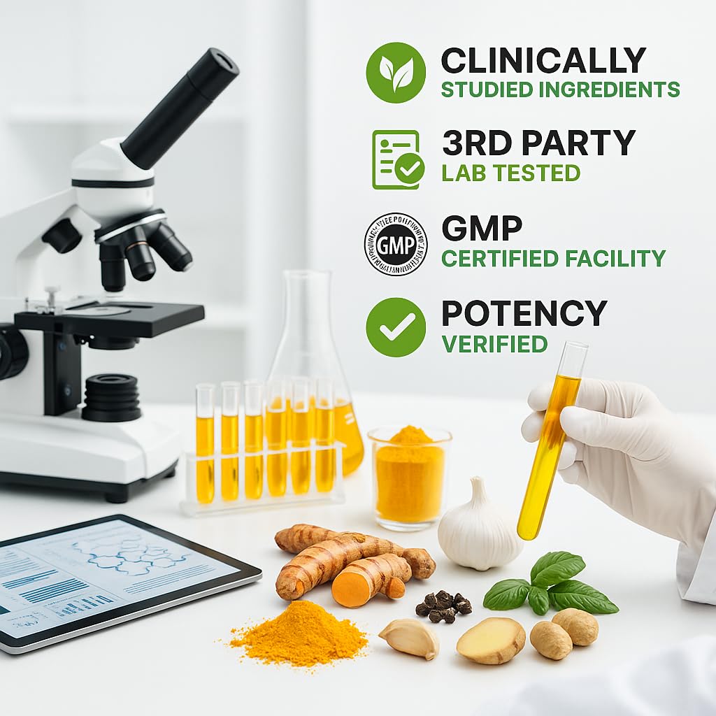 Turmeric Curcumin Supplement with BioPerine & Garlic - 2360mg | 60 Veggie Caps