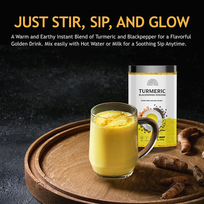 Turmeric Curcumin Powder with Black Pepper – Golden Milk Latte Mix (Organic)