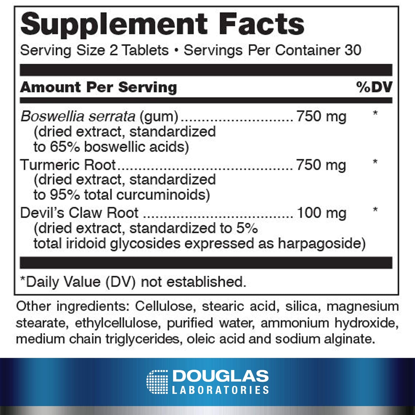 Douglas Laboratories Boswellia-Turmeric Complex | Joint Recovery | 60 Tablets