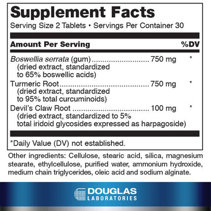Douglas Laboratories Boswellia-Turmeric Complex | Joint Recovery | 60 Tablets