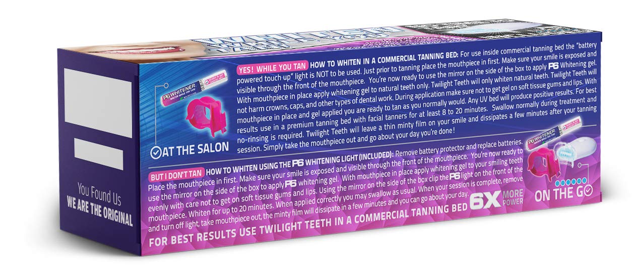 Twilight Teeth Whitening Kit – At-Home UV Light Whitening, No-Rinse Gel