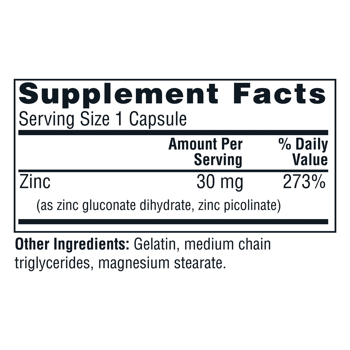 Twinlab Zinc Caps - Immune & Skin Health, 100 Capsules