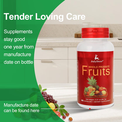 Fruit & Veggies Supplement – 2 Bottles (180 Vegetarian Capsules) | Balance of Natural