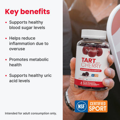 Humann Tart Cherry Gummies – NSF Certified Sport, Sugar-Free & Vegan