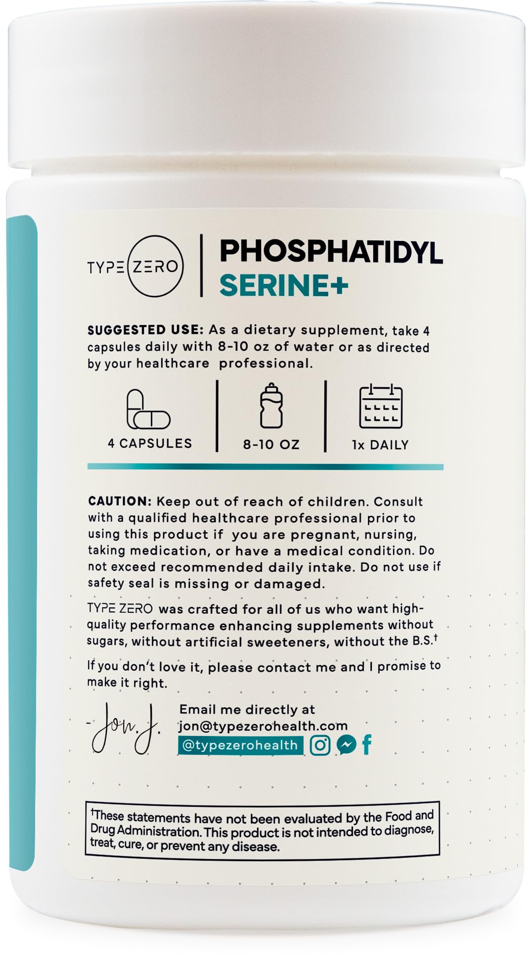 Type Zero 3X Strength Phosphatidylserine Nootropics with Alpha GPC & Huperzine A