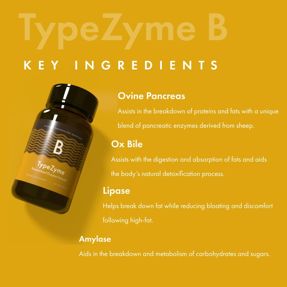 D'Adamo TypeZyme – Digestive Enzyme for Blood Type B