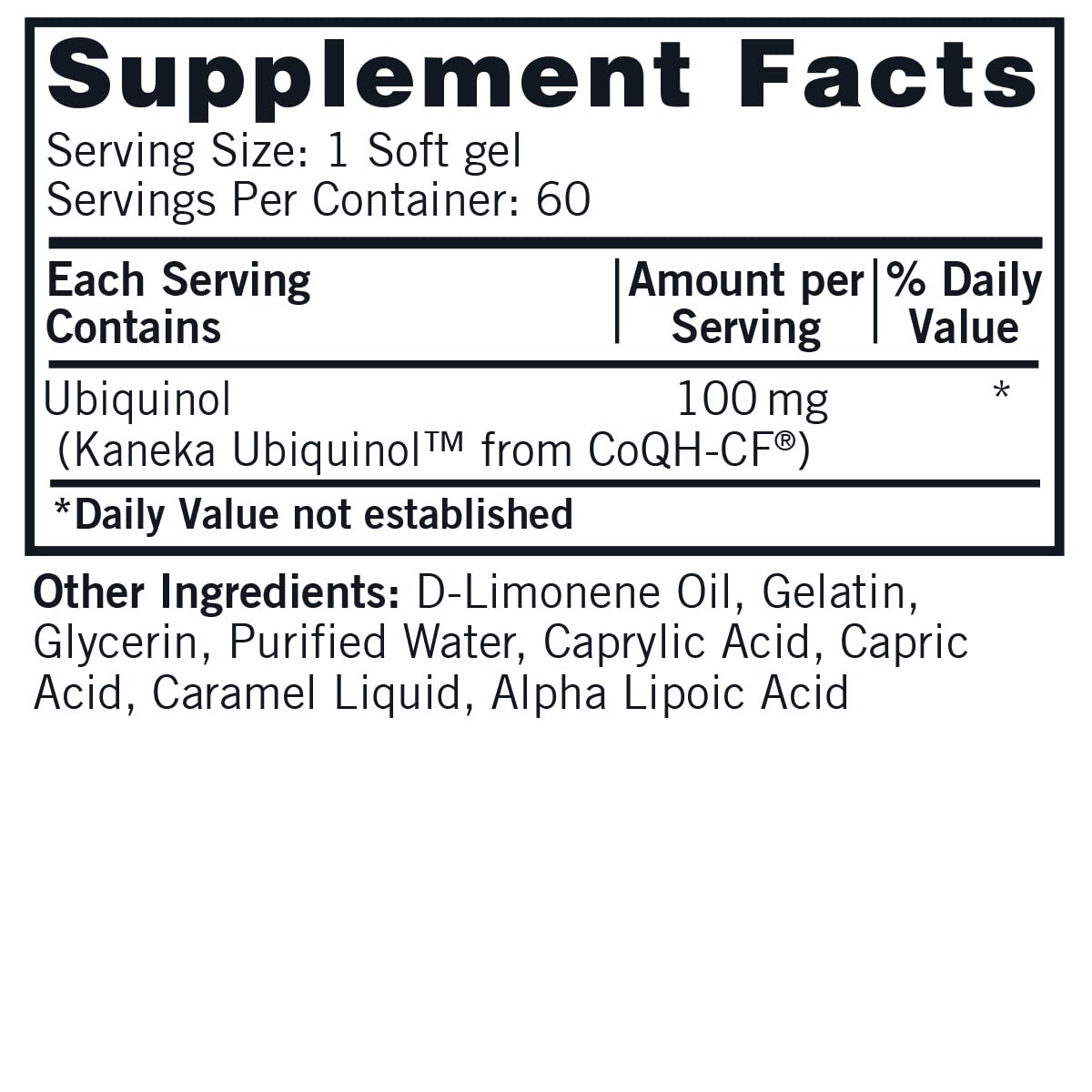 Ubiquinol 100 mg Super CoQ10 – Bioavailable CoQ10 Supplement