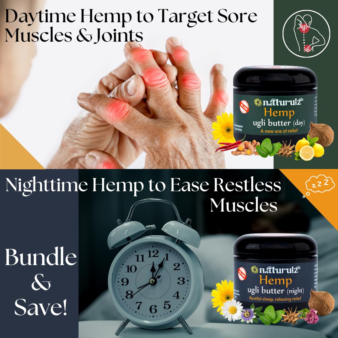 Ugli Butter Hemp Day & Night Bundle (2pk) 4oz – Daytime & Nighttime Topicals