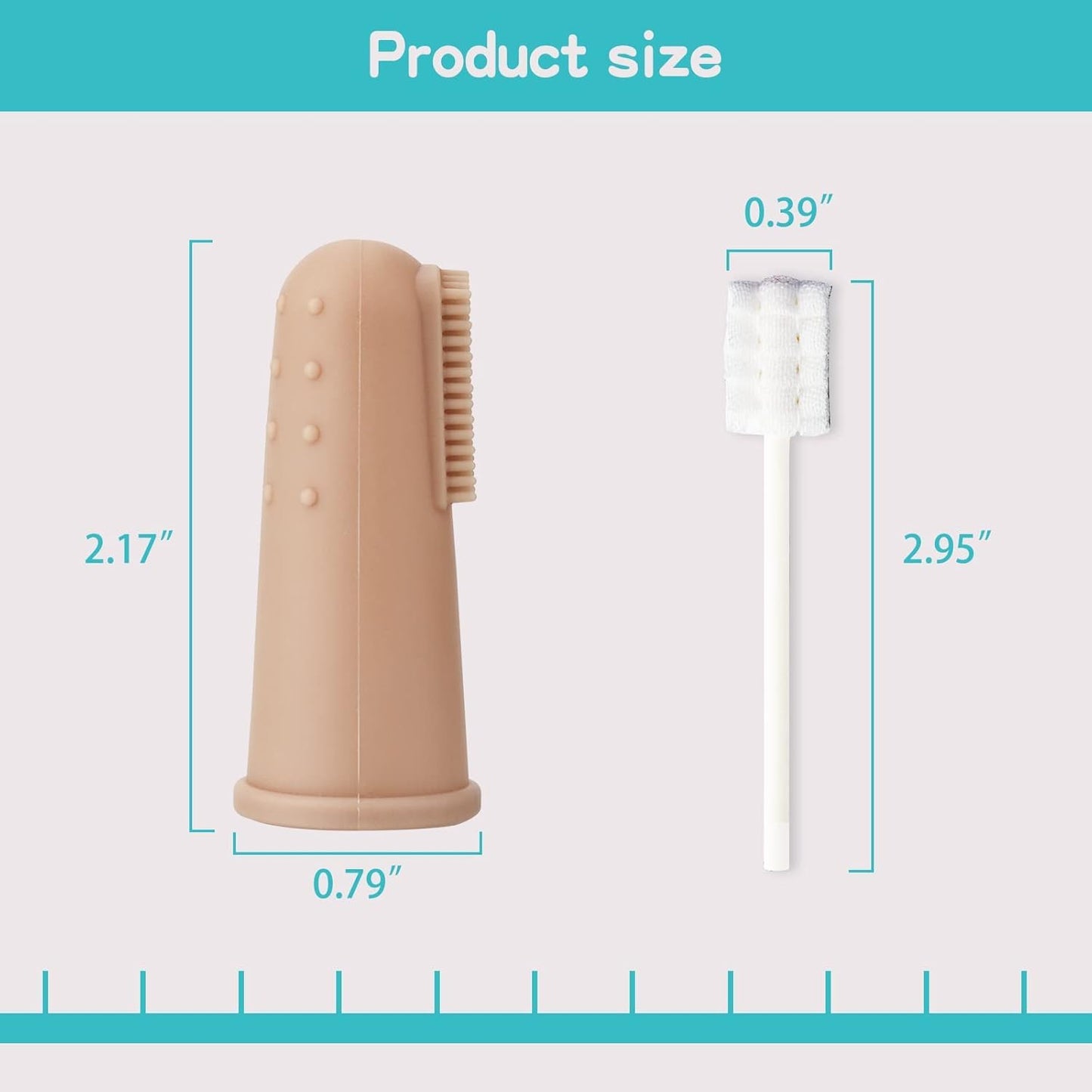 UHFi Baby Toothbrush Kit – 30Pcs + 2 Free Finger Brushes (Clay/Ivory) for 0-36 Months