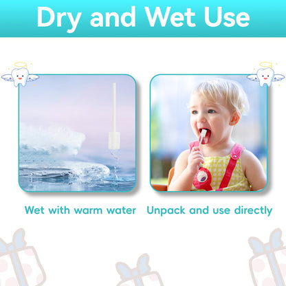 UHFi Baby Finger Toothbrush Kit – Oral Cleaner for 0-36 Months, Clay/Mint + 30pcs