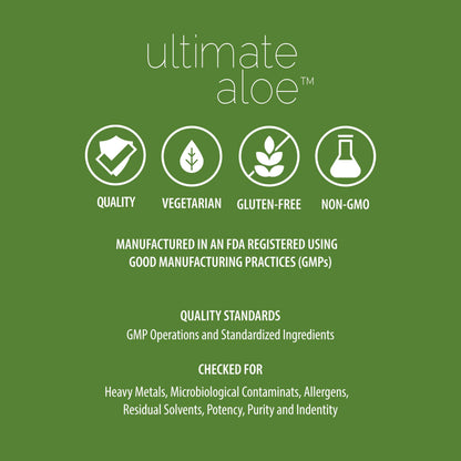 Ultimate Aloe Aloe Vera Juice – Gut Health, Digestive Comfort, Immune Support (Strawberry Kiwi, 16 Servings)