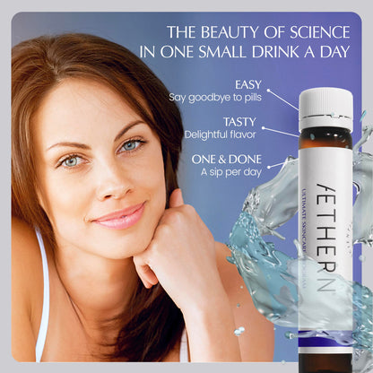 Liquid Skin Care Supplement with Collagen + Hyaluronic Acid – Ready-to-Drink, Clinically Proven for Glowing, Hydrated, and Firm Skin | UV Protection | 28 Servings | Ultimate Skincare Program