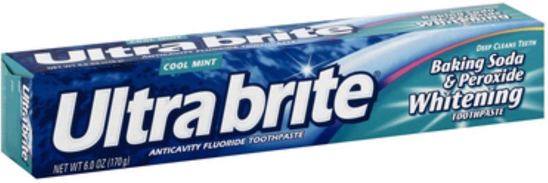 Ultra brite Whitening Toothpaste – Baking Soda & Peroxide, Cool Mint, 6 oz (Pack of 11)