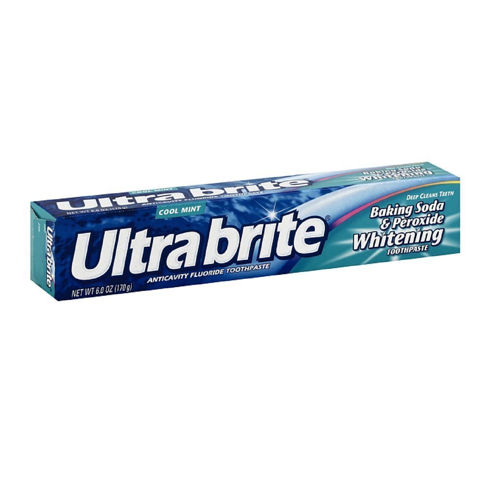 Ultra Brite Baking Soda & Peroxide Toothpaste 6 oz – Pack of 12 | Fresh Breath & Whitening