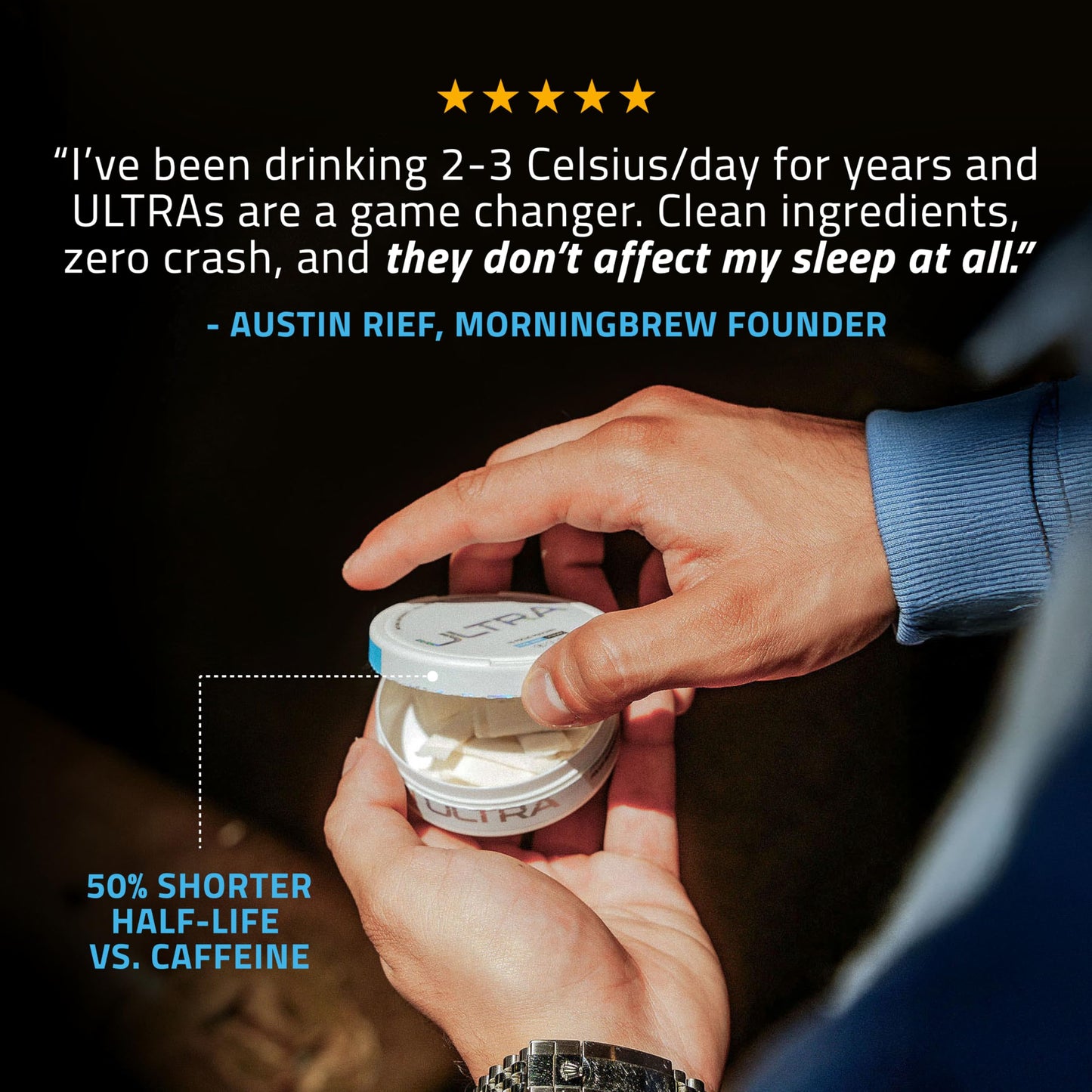 Ultra Focus Pouches – Cool Mint (3 Cans) Nicotine-Free & Caffeine-Free Nootropic Energy