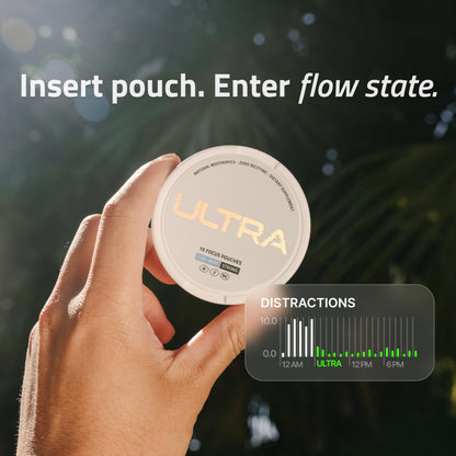 Ultra Focus Pouches Variety Pack (3 Cans) Nicotine-Free, Caffeine-Free | Nootropic Energy & Clarity | Ultra Pouches